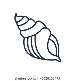 sea snail icons isolated on White Background. Flat style design