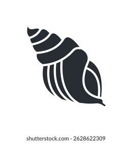 sea snail icons isolated on White Background. Flat style design