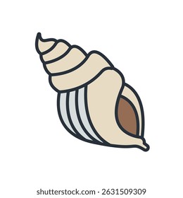 sea snail icons isolated on White Background. Flat style design