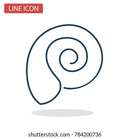 Sea snail line icon for web and mobile design