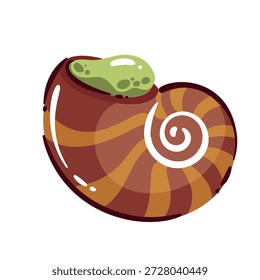 Marisco de frutos do mar para a cozinha mediterrânea, molusco marinho comestível usado em dieta saudável, ingrediente de frutos do mar rico em proteínas para cozinhar, design de menu e restaurante, ilustração de vetor cartoon