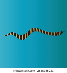 Sea Snakes Vector Illustration Isolated on White Background