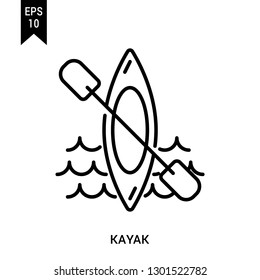 Sea sports icon: Kayak