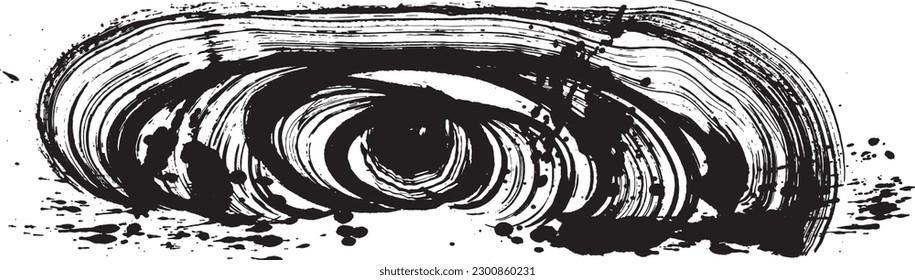 sea spray. brush stroke wave.