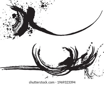 sea spray. brush stroke waves.