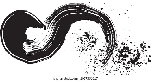 sea spray. brush stroke waves.