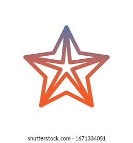 Sea star animal isolated icon vector illustration design