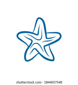 Sea star animal logo design vector template