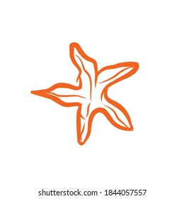Sea star animal logo design vector template