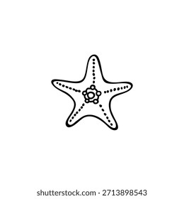 Estrella de mar dibujado a mano Ilustración vectorial