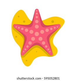 Sea star icon isolated on white background vector illustration