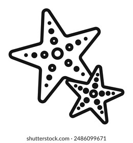 marca de icono de estrella de mar en estilo relleno