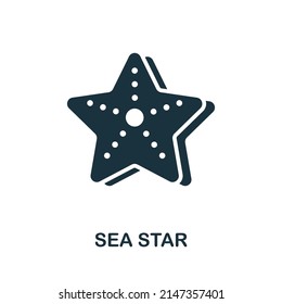 Sea Star icon. Monochrome simple Sea Star icon for templates, web design and infographics