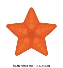 sea star icon on white background