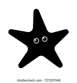 Sea star icon on white background