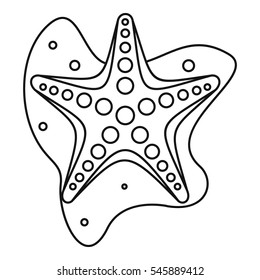 Sea star icon. Outline illustration of sea star vector icon for web