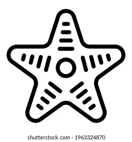 Sea star icon. Outline Sea star vector icon for web design isolated on white background