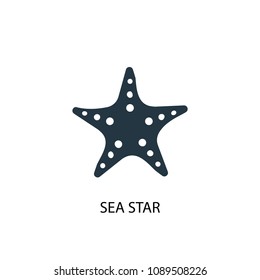 sea star icon. Simple element illustration. sea star concept symbol design from Beach collection. Can be used for web and mobile.