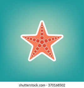 Sea Star Icon. Vector Illustration