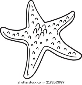 Sea Star Isolated Coloring Page Kids Stock Vector (Royalty Free ...