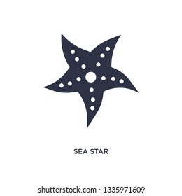 sea star isolated icon. Simple element illustration from summer concept. sea star editable logo symbol design on white background. Can be use for web and mobile.