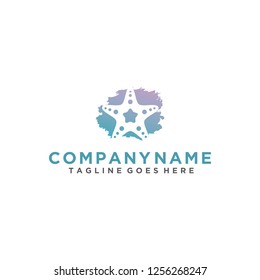 Sea star logo design