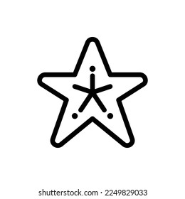 Sea Star Outline Icon. Sea Star Icon