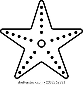 sea star star seaster ocean sea Outline eps