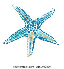 Sea star vector graphic blue colours