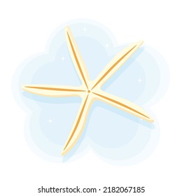 Sea star vector illustration in a flat style
