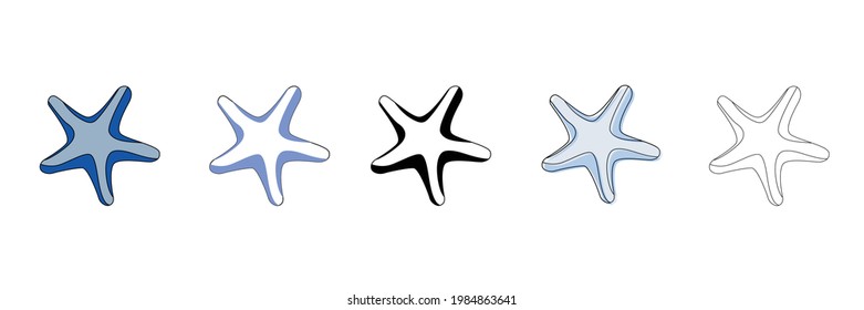icono de tipo vector estrella marina