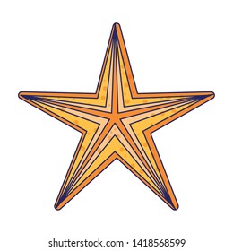 sea starfish icon cartoon isolated vector illustration graphic design
