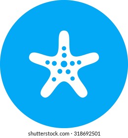 Sea, starfish, star icon vector image. Can also be used for Animals and Insects. Suitable for mobile apps, web apps and print media.