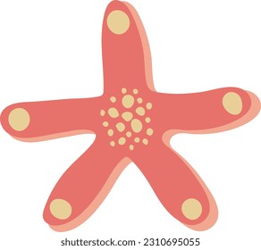 Vacaciones de Starfish Tropical Image Travel Flat Element 
