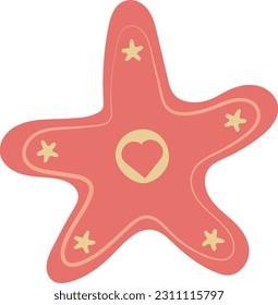 Sea Starfish Vacations Tropical Image Travel Flat Element 