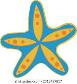 Sea Starfish Vacations Tropical Image Travel Flat Element 