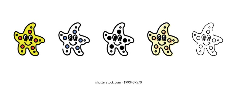 sea starfish vector type icon
