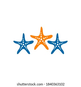 Sea stars icon logo design vector template