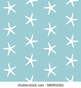 sea stars ocean starfish on a blue background pattern seamless vector.