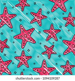 Sea Stars Pattern Stock Vector (Royalty Free) 1094109287 | Shutterstock