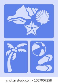 Sea stencils art