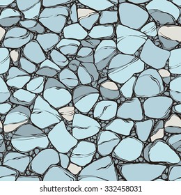Sea stones under water - vector seamless pattern