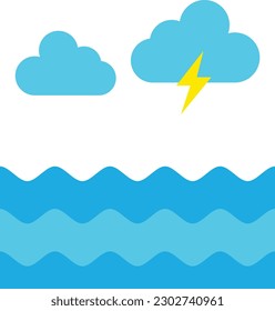 Sea Storm vector icon. Can be used for printing, mobile and web applications.