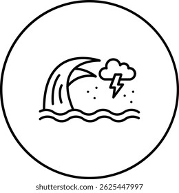 Sea Storm vector icon. Can be used for printing, mobile and web applications.