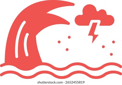 Sea Storm vector icon. Can be used for printing, mobile and web applications.