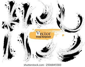 sea ​​brush strokes, paint brush, textured strokes, set strokes, Black Brush strokes isolated. Brush grunge background. Vector brush texture. Black ink, paint splatter. Black ink, paint splatter