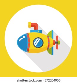 sea submarine flat icon
