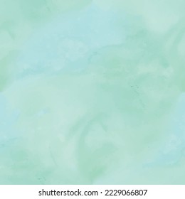Sea Subtle Vector Painting. Fluid Seamless Background. Sea Abstract Background. Water Art Ocean. Blue Watercolor Ocean. Green Pastel Pattern. Green Ocean Background. Blue Seamless Gradient Canvas.