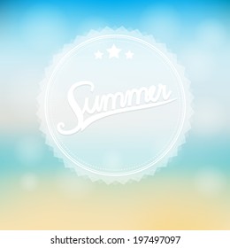 Sea summer abstract sunrise background. Vector illustration.