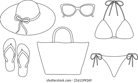 Ilustración vectorial del colorido del verano marino